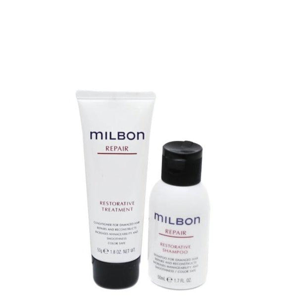 Global Milbon Repair Shampoo & Treatment Travel Set 50ml - Number76 Singapore 